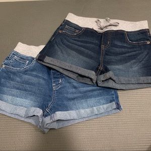 Justice Girls Pull On Denim Shorts (Size 10)